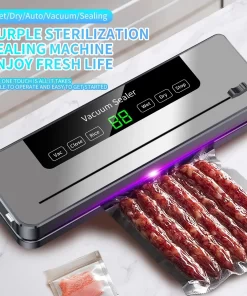 Electric Vacuum Sealer Dry/Wet Food Sealed Packaging Kitchen Food Storage Seal UV Sterilization Built-in Cutter Knife