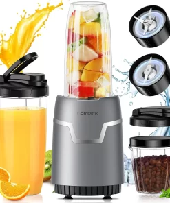 Smoothie Blender, 1100W Personal Blender for Shakes and Smoothies, Blenders and Grinder Combo for Kitchen with 2*27 Oz To-Go Cup