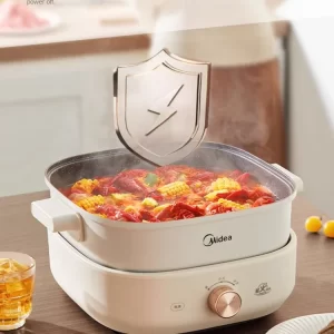 Electric Skillet Midea Hot Pot Household Pot Home Electric Hot Pot Multi-Functional Split Frying 6L Kitchen Cooking Appliances
