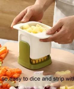 Vegetable Chopper Dicing Slitting Tool Multifunction Vegetable Cutter Household Pressure Onion Dicer Chips Tool Knife Kitchen